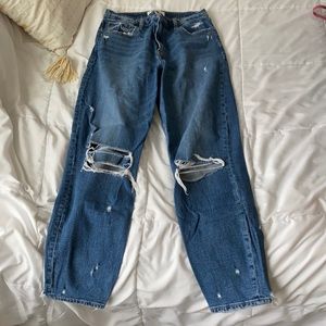 Abercrombie mom high rise jeans size 8 long